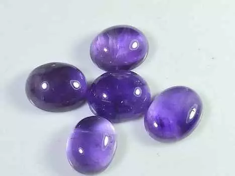 23Cts. Натуральный аметист овальный кристалл кабошон драгоценный камень 05 шт. лот 10X12MM RQ-1804