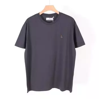 23FW Футболка с короткими рукавами Vivienne Westwood Classic ORB, круглая серая 3G010013 J001M P402