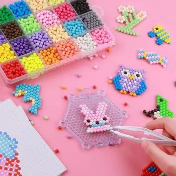 2400 шт. DIY предохранитель бусины пластиковые бусины Perler игрушки забавные для детей DIY ремесла подарок None