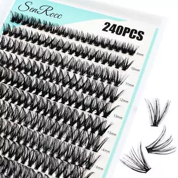 240/280 шт кластерные ресницы DIY наращивание ресниц C/D завитки отдельные ресницы смешанный лоток из искусственной норки наращивание ресниц кластерами 0.07mm