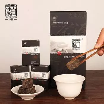 240 г премиум-класса Anhua Fu Cha Dark Tea Растворимый черный чай в брикетах Полезный напиток