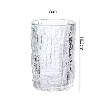 240 мл/340 мл Стеклянная чашка с рисунком коры Креативные чашки для сока, молока, напитков Бокал для коктейлей Современный бокал для вина Бутылка для воды Кофейная посуда 1pcs