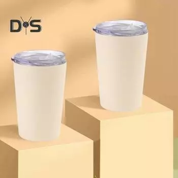 240 мл/360 мл кофейная кружка герметичная дорожная фляга с вакуумной изоляцией и крышкой из нержавеющей стали, не содержащие BPA, товары для дома 360ml бежевый