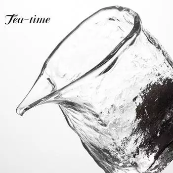 240 мл японская утолщенная стеклянная общественная чашка, прозрачный кувшин для чая, термостойкий молоток, чашка правосудия, кунг-фу, чайный набор, аксессуары 8.5x10.3cm 240ml