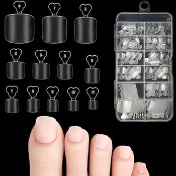 240 шт. матовых накладок для ногтей на ноги, накладки для маникюра на пальцы ног, ультратонкие и не оставляющие следов износостойкие накладки для ногтей на ноги