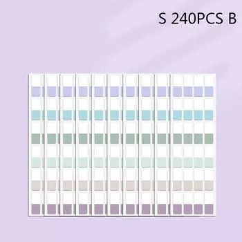 240 шт. многоцветные липкие записываемые съемные индексные вкладки, маркеры, закладки, заметки S 240PCS B