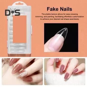 240 шт. мягкие гелевые накладные ногти миндалевидной формы, складные акриловые типсы с предварительно сформированными ногтями, ультраматовые, средние накладные ногти для домашнего маникюра, салона, 12 размеров A