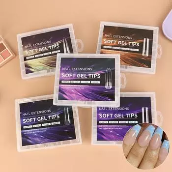 240 шт. мягкие гелевые накладные ногти Xxl, накладные ногти с полным покрытием для акриловых ногтей, гелевые квадратные накладные ногти A5