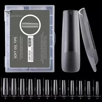 240 шт., набор накладных накладных накладных ногтей для дизайна ногтей, бесшовные, универсальные, удлиненные, с матовой текстурой, не ломающиеся, с длительным сроком службы, кончики для ногтей D
