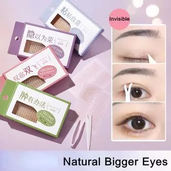 240 шт. невидимая лента для двойного века, долговечная двусторонняя самоклеящаяся кружевная паста, прозрачная бежевая лента для больших глаз