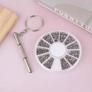 240 шт. разных винтов и гаек, мини-маленькие винты для ремонта телефонов, часов, очков, болтов и гаек от M1 до M1.4 для очков 1