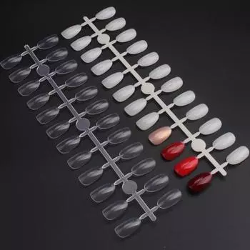 240 шт./упак. лак для ногтей Цветная карта для начинающих практика образец поддельные советы дисплей белый