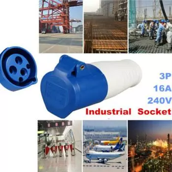 240 В 16 А 3-контактный промышленный водонепроницаемый штекерный разъем мужской/женский IP44 2P для каравана, автодома, яхты, штекерный разъем и гнездо