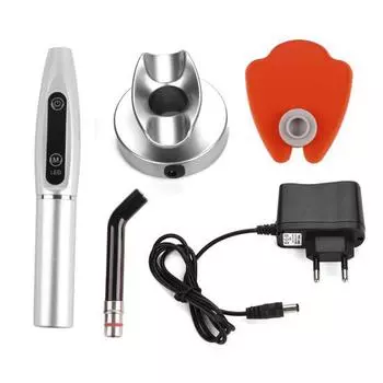 240 В перезаряжаемая беспроводная стоматологическая светодиодная лампа с вилкой европейского стандарта, серебристая