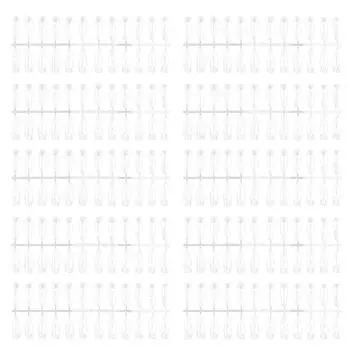 240pcs Nail Swatch Sticks Transparent Nail Art Polish Display Tips Manicure SuppliesLong Trapezoid