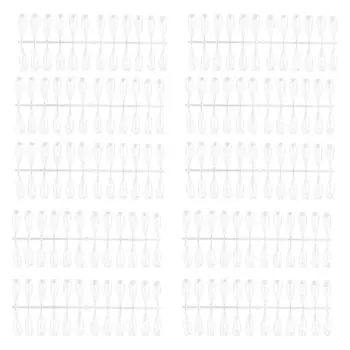 240pcs Nail Swatch Sticks Transparent Nail Art Polish Display Tips Manicure SuppliesLong Pointed