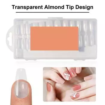 240Pcs Soft Gel Almond Fake Nails Foldable Pre-Shaped Acrylic Nail Tips Ultra Matte Medium Number False Nails for DIY Manicure 12 Sizes Gelly Tips A