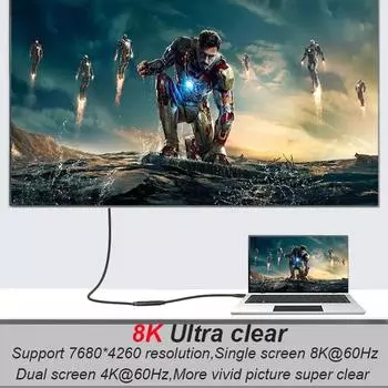 240W Charger Data Transfer USB 4 Cable For Thunderbolt Type Dual Video Cord For Thunderbolt 4 F T5R2 gray-1.0m