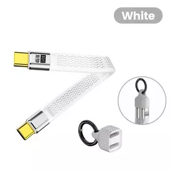 240W USB 4.0 Cable 40Gbps 8K@60Hz USB C to USB C Fast Charge Power Bank Cable for Thunderbolt 4 3 Computer Type C Laptop Tablet белый