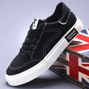 24121 Men S Canvas Shoes Casual Fashion Board Shoes One Pedal Old Beijing Cloth Shoes 38