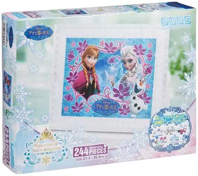 244 Piece Jigsaw Puzzle Clear Stand Puzzle Frozen Princesses of the Snow Country
