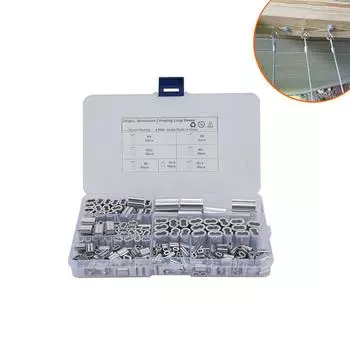 245 M1.2 / 3/4 / 5 7-размерный алюминиевый обжимной наконечник-петля, набор для обжима тросов и кабелей, такелаж