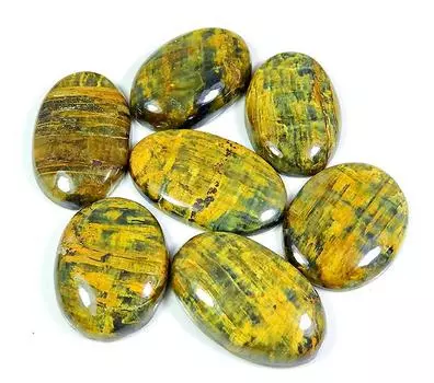 246Cts. Натуральный неллито-питерсит овальный кабошон россыпью драгоценный камень 07 шт. лот RQ-77