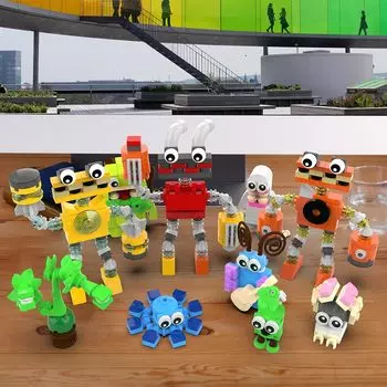 248 шт. Поющие монстры игрушки строительные блоки 3 набора эпическая редкая модель фигурки поющие монстры игрушки
