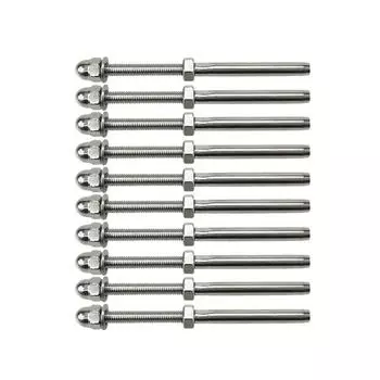 24/10 шт. резьбовые клеммные фитинги, для перил кабельной платформы 1/8 дюйма, ручная обжимка, нержавеющая сталь морского класса T316 10PCS