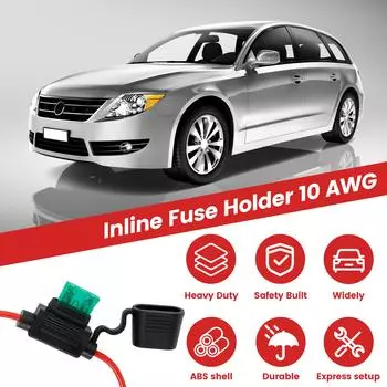 24/10PCS Car Fuse Holder Waterproof 14awg Small Blade Type Inline Fuse Holders for In-Line Ato/Atc Blade Fuses 8A