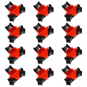 24/12 шт./комплект 90-градусный угловой зажим, регулируемый, с одной ручкой, подпружиненный, прямоугольный зажим, поворотный, зажим для деревообработки, Т-образный инструмент 12PCS