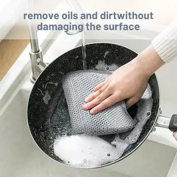 24/1 шт. Новая волшебная салфетка для чистки, двухсторонняя металлическая тряпка из стальной проволоки, многоцелевая кухонная тряпка для мытья посуды, полотенца, губки для мытья посуды 1PCS