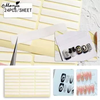 24/30/100/120 шт. двухсторонние ленты, акриловые накладные ногти, клей, наклейка, акриловая поддельная накладка на ногти, гель, инструмент для демонстрации маникюра