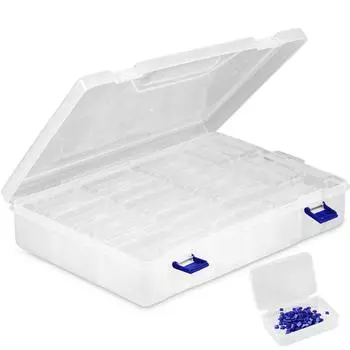 24/30/32/48 шт. маленькие коробки для хранения бусин прозрачный пластиковый многофункциональный ящик для хранения бусин органайзер для семян