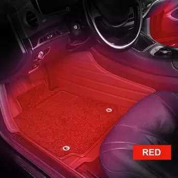 24/36/48/72 светодиодная лампа окружающего освещения, автомобильное украшение, светодиодная подсветка для ног, дистанционное/голосовое управление, атмосферная лампа 24LED USB