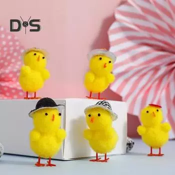 24/36 шт. пасхальные меховые цыплята, очаровательный внешний вид, мини-размер, широкое применение, пушистые мягкие плюшевые игрушки, пасхальные цыплята, украшения для вечеринок A