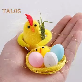 24/36 шт. пасхальные меховые цыплята, очаровательный внешний вид, мини-размер, широкое применение, пушистые мягкие плюшевые игрушки, пасхальные цыплята, украшения для вечеринок A