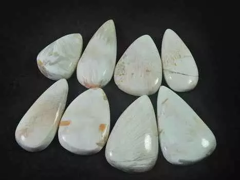 24-37MM натуральный розовый сколоцит груша кабошон драгоценный камень россыпью 8 шт лот 218 карат. РК-2125