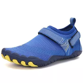 24–39 летние детские быстросохнущие силиконовые туфли для плавания с мягкой подошвой и пятью пальцами, уличная пляжная обувь 25 чёрный