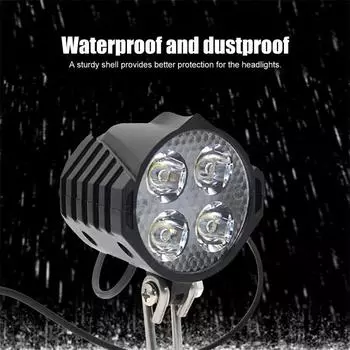 24-48 В комплект передних и задних фонарей для электровелосипеда, клаксон, переключатель фар, функциональный поворотник для электровелосипеда, аксессуары для электровелосипедов чёрный