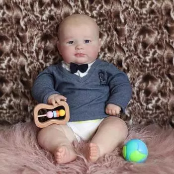 24 60 см Милые пухлые куклы-реборн Джозеф Мягкая тканевая кукла-имитация тела Кукла ручной работы с 3D-рисунком на коже Реалистичная кукла для новорожденных Подарок на День защиты детей 60cm cloth body