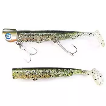24.9g 33.7g Artificial Soft Bait Mackerel Feathers Zinc Alloy Jig Head Lure Sea Fishing 33.7g-Green