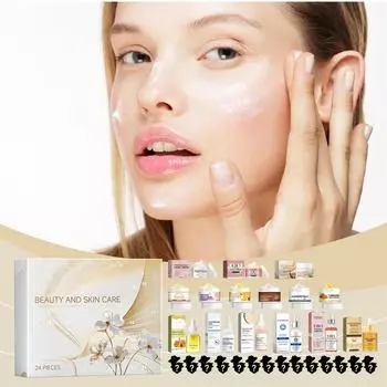 24 Beauty Set Увлажняющий 24 Beauty And Care Products, Приносящий Разные Сюрпризы, 210 МЛ белый