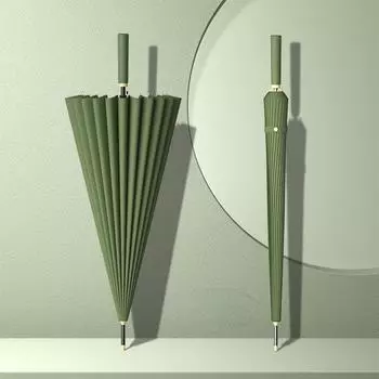 24 Bones автоматический открывающийся и закрывающийся зонт с прямой ручкой и длинной ручкой деловой мужской подарочный зонт