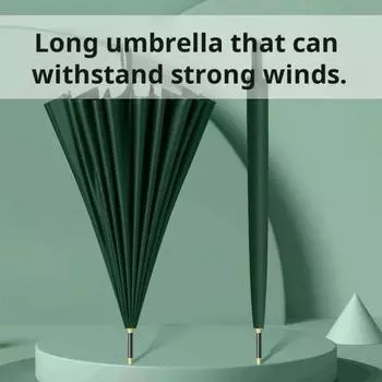 24 Bones автоматический открывающийся и закрывающийся зонт с прямой ручкой и длинной ручкой деловой мужской подарочный зонт