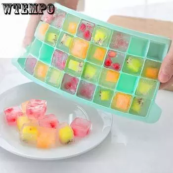 24 ячейки силиконовая форма для льда решетка самодельная решетка для кубиков льда коробка для льда абразивный пищевой лоток для кубиков льда белый
