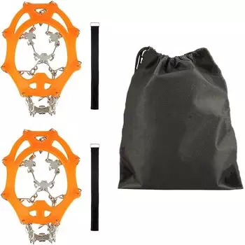 24 цепи снег 201 нержавеющая сталь для горных заснеженных грязных замерзших переходов для обуви падения включает в себя нейлоновый ремень и место для хранения унисекс кошки, зубцы,