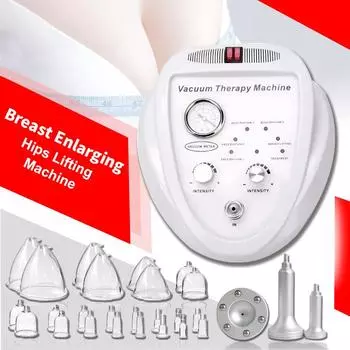 24 чашки 16 см Аппарат для увеличения груди Подтяжка ягодиц Вакуумная терапия Целлюлитный баночный скребковый массажер Гуа Ша Подтяжка кожи Подъемное устройство для ягодиц UK Plug