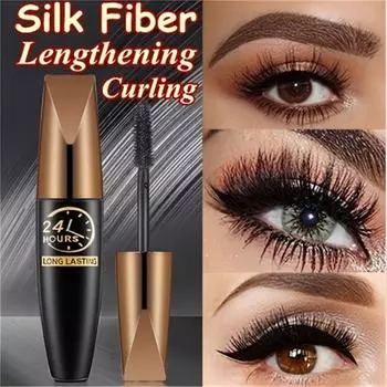 24-часовая водостойкая тушь для ресниц L 8D Fiber Mascara - черная, густая, завитая, наращивает ресницы Косметика для ношения в течение всего дня Mascara