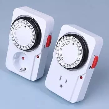 24-часовой циклический таймер, кухонный таймер, розетка, универсальная розетка с таймером, механический таймер 220 В переменного тока, розетка с вилкой Uk Eu Us